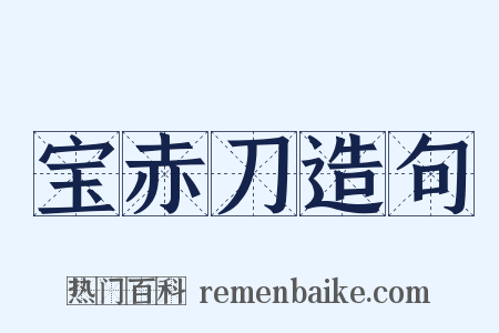 宝赤刀造句是什么意思的图片
